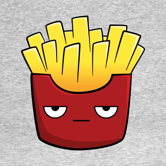 Cute, Kawaii Cartoon Fries by rideawavedesign